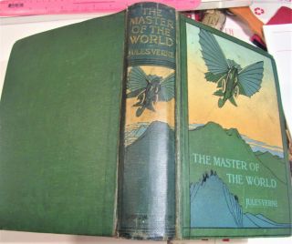 JULES VERNE - THE MASTER OF THE WORLD/1915/RARE 1st TRUE Edition.  FIRST ISSUE/ILLUS 2