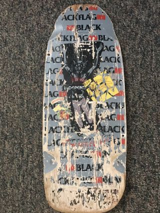 Rare Vintage Black Flag Skateboard Deck Punk Rock Pettibon