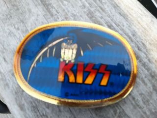 . Kiss Belt Buckle 1977 Ami Pacifica Gene Demon Kiss Logo Rare