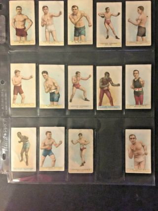 Rare 1913 W.  D & H.  O.  Wills Green Star & Circle Boxing Near Set (33/35) Cards