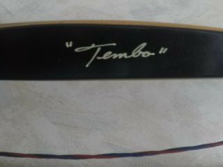 Vintage Rare Howard Hill Longbow " Tembo " Made By Ted Kramer 68 Draw 28 " Rh