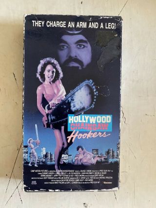 Hollywood Chainsaw Hookers Vhs Rare Horror Camp Video Linnea Quigley Gore Htf