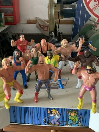 Wrestling Figures And Ring