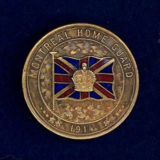 Montreal Home Guard 1914,  Cef - Cap Badge – Canada Ww1 Rare