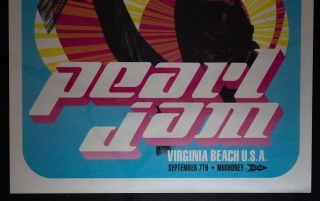 Pearl Jam 1998 Virginia Beach Ames Bros Rare Concert Poster – Like 3