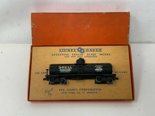 Lionel Postwar Oo 00 Gauge No.  0045 Oil Tank Car Shell Sepx With Rare Box