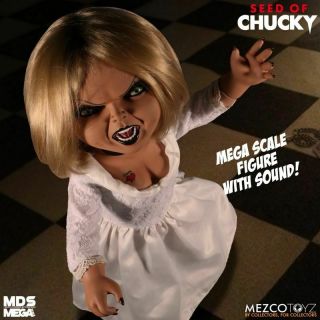 Mezco Toyz Seed Of Chucky Talking Tiffany Mega Scale Action Figure Doll 78042
