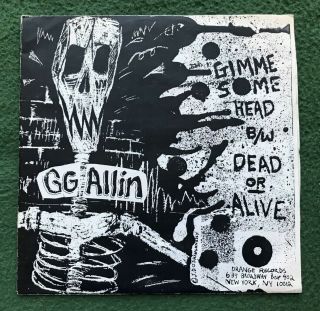 Gg Allin And The Jabbers Gimme Some Head Rare 1981 Single 45 Orange Records 7 "