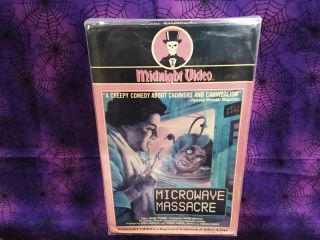 Horror Vhs Microwave Massacre Rare Htf Big Box 555 Cult Midnight Video Sov