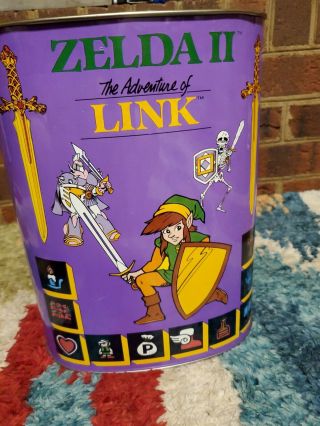 Very Rare Vintage Zelda 2 Trash Can 3