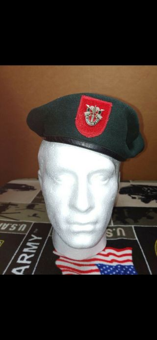Rare 7th Group Special Forces Green Beret 1962 Size 7