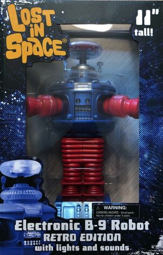 Lost In Space Robot Retro & Forbidden Planet Light Sound Walking Robby The Robot