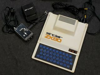 Rare Vintage Sinclair Zx80 Computer With Adapter,  Data Cables And Books