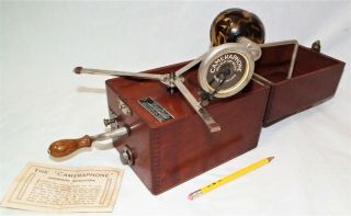 Rare Vintage Cameraphone Portable Phonograph Gramophone 78 Rpm Record Player