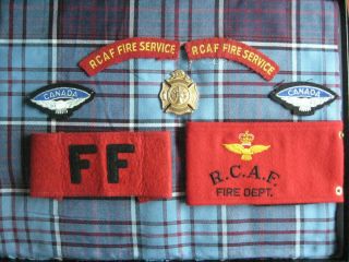 Rare Rcaf Fire Department Badges Royal Canadian Air Force