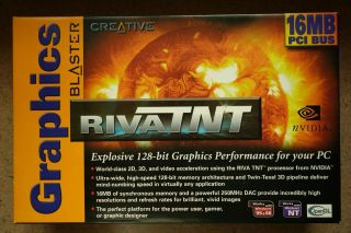 Nvidia Riva Tnt - Creative Graphics Blaster Rivatnt (nv4) 16mb Pci Boxed Rare