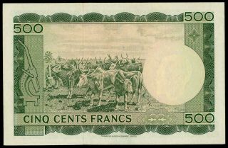 MALI 500 FRANCS 1960 (1967) PICK - 8a AU RARE FRENCH AFRICA BANKNOTE 2