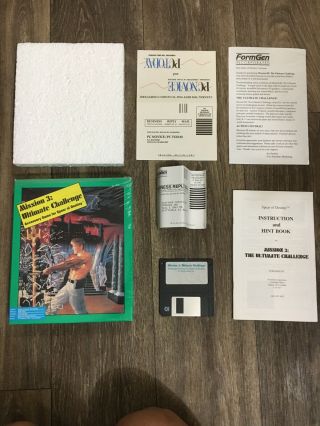 Wolfenstein Spear Of Destiny Mission 3 Accessory Rare Big Box Open Box Pc Game