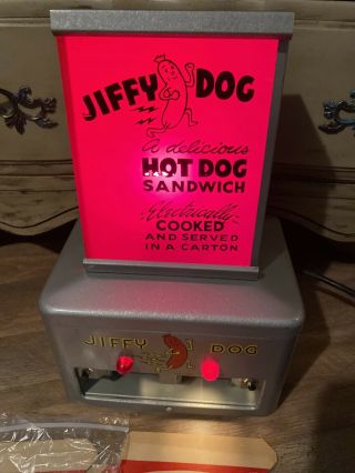 RARE Vintage 1940 ' s Jiffy Hot Dog Machine - - Vintage Advertising - Complete 2