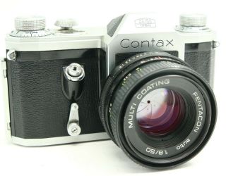 Rare Zeiss Ikon Contax S (d) M42 Pentacon Mc 50/1.  8 50mm F1.  8 Lens
