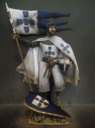12 " Custom Medieval Champion Crusader Knight Of Portugal 1/6 Figure Ignite