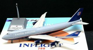 1:200 Inflight United Airlines Boeing 747 - 400 " Battleship " N172ua Rare