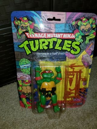Vintage Teenage Mutant Ninja Turtles Tmnt 1988 Raphael 10 Back Moc