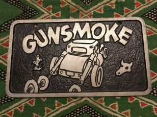Rare Vintage Car Club Plaque Gunsmoke Hot Rods Minneapolis 50’s 60’s