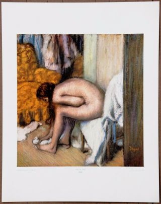 Degas After The Bath Rare Vintage 1st Limited Edition 1960 Lithograph