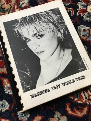 1987 Madonna Who’s That Girl World Tour Personal Crew Band Itinerary Book Rare