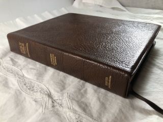 Rare Kjv Newberry Reference Bible Top Grain Cowhide Leather Lined Wide Margin