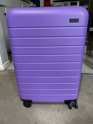 Away Travel Flour Shop Bigger Carry On Suitcase Purple Rare Ltd Vguc