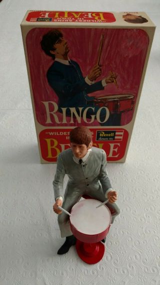 Beatles 1964 Ringo Starr Revell Vintage Rare Model Doll Figure Plus Box
