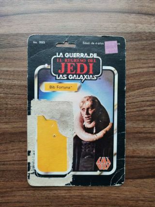 Star Wars Vintage Lili Ledy Bib Fortuna 30 Back Cardback Rare Variant Burgundy
