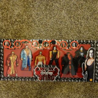 The Evolution of Sting 6 Figure Box Set 2000 Toy Biz WCW Wrestling 2