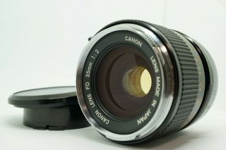 [top Mint] Rare " O " Canon Fd 35mm F/2 Wide Angle Mf Prime Lens From Japan