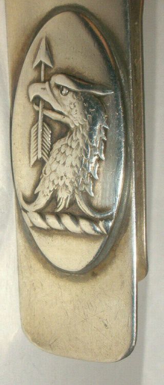 Rare Authentic Tiffany & Co Sterling Silver Eagle Arrow Money Clip Holder