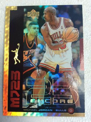 1998 - 99 Ud Encore Fx Gold Mj23 Michael Jordan Serial D 19/23 M17 Rare Parallel