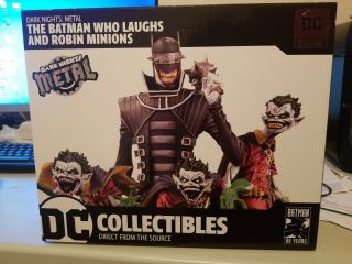 Dc Collectibles: The Batman Who Laughs & Robin Minions Deluxe Statue - Open Box