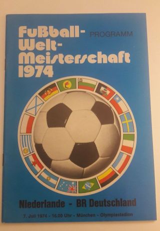 1974 World Cup Final Programme Germany V Holland Near Rare
