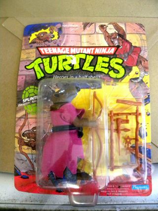 Playmates 1988 Teenage Mutant Ninja Turtles Splinter Action Figure Mf Unpunched