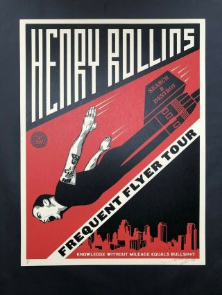 Shepard Fairey Henry Rollins Frequent Flyer 220 Print Edition Rare 2010