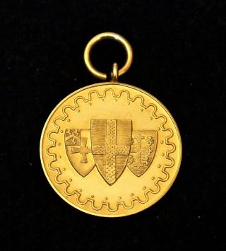 Rare 7.  9gm 15ct Gold Rowing Prize Medal.  Durham Regatta 1912.  Below Scrap Price