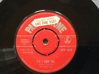 THE BEATLES - LOVE ME DO rare UK 1962 PROMO SAMPLE 1ST PRESS RED LABEL VG,  VG, 3