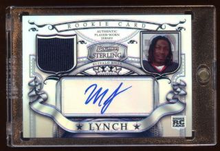 Marshawn Lynch 2007 Sterling Rc Auto D 25/25 Game Jersey Refractor Rare