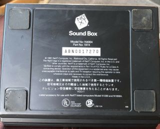RARE Vintage NeXT Computer Steve Jobs Sound Box speaker N4004A 1992 Macintosh” 3