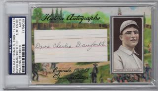 Dave Danforth Historic Autographs Ha Originals 1909 - 1912 T207 Rare Auto Sp 1/3