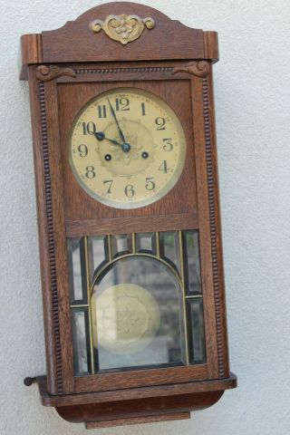 Rare Gustav Becker Spring Driven Wall Clock At 1925 Bim Bam