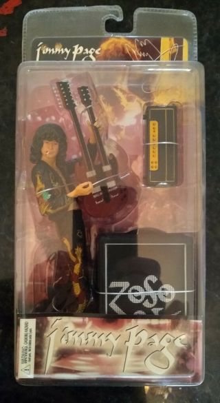 Led Zeppelin Jimmy Page Neca Action Figure 2006 Classicberry Limited Rock - Mib