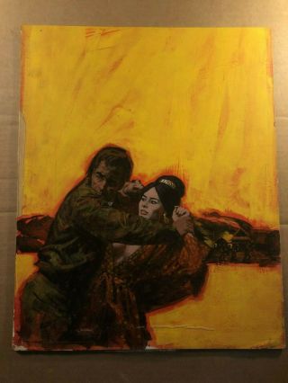 Rare Provocative Pulp Illustration Art Painting Paperback Cover 1960s